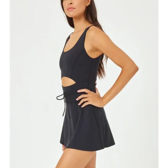 L*Space Women's Black Active Patterson Mini Dress Size XS - Picture 3 of 10